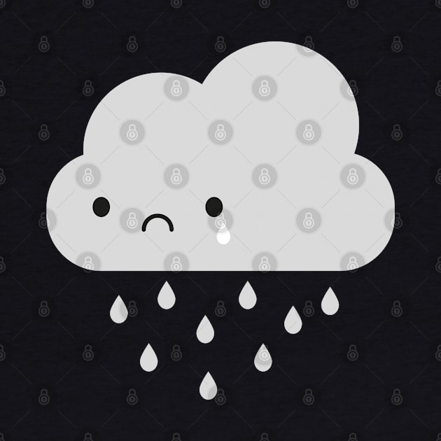 Sad Kawaii Rain Cloud by marcelinesmith